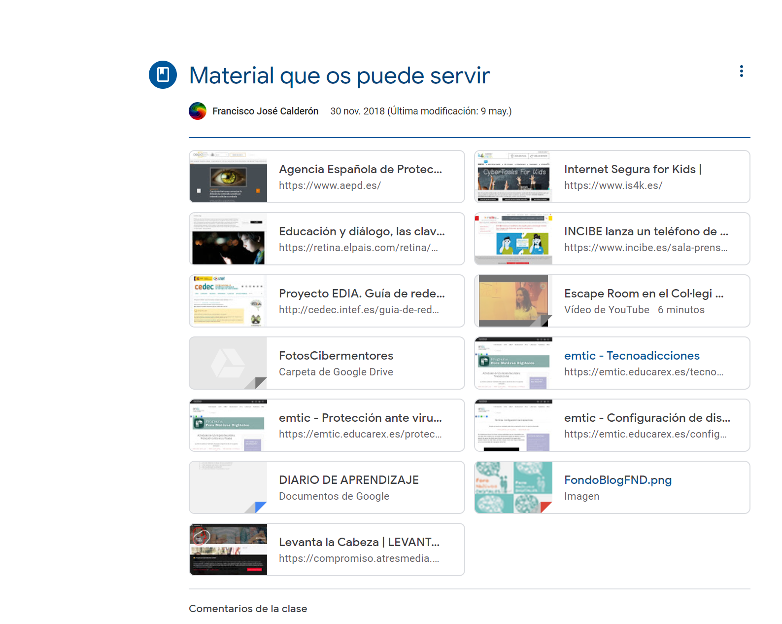 Pantalla MaterialApoyo