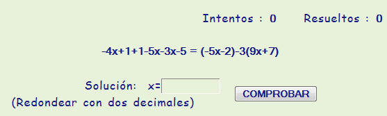 ecuaciones primer grado 2