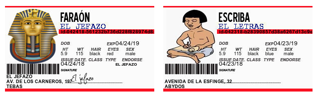 Carnets de faraón y escriba