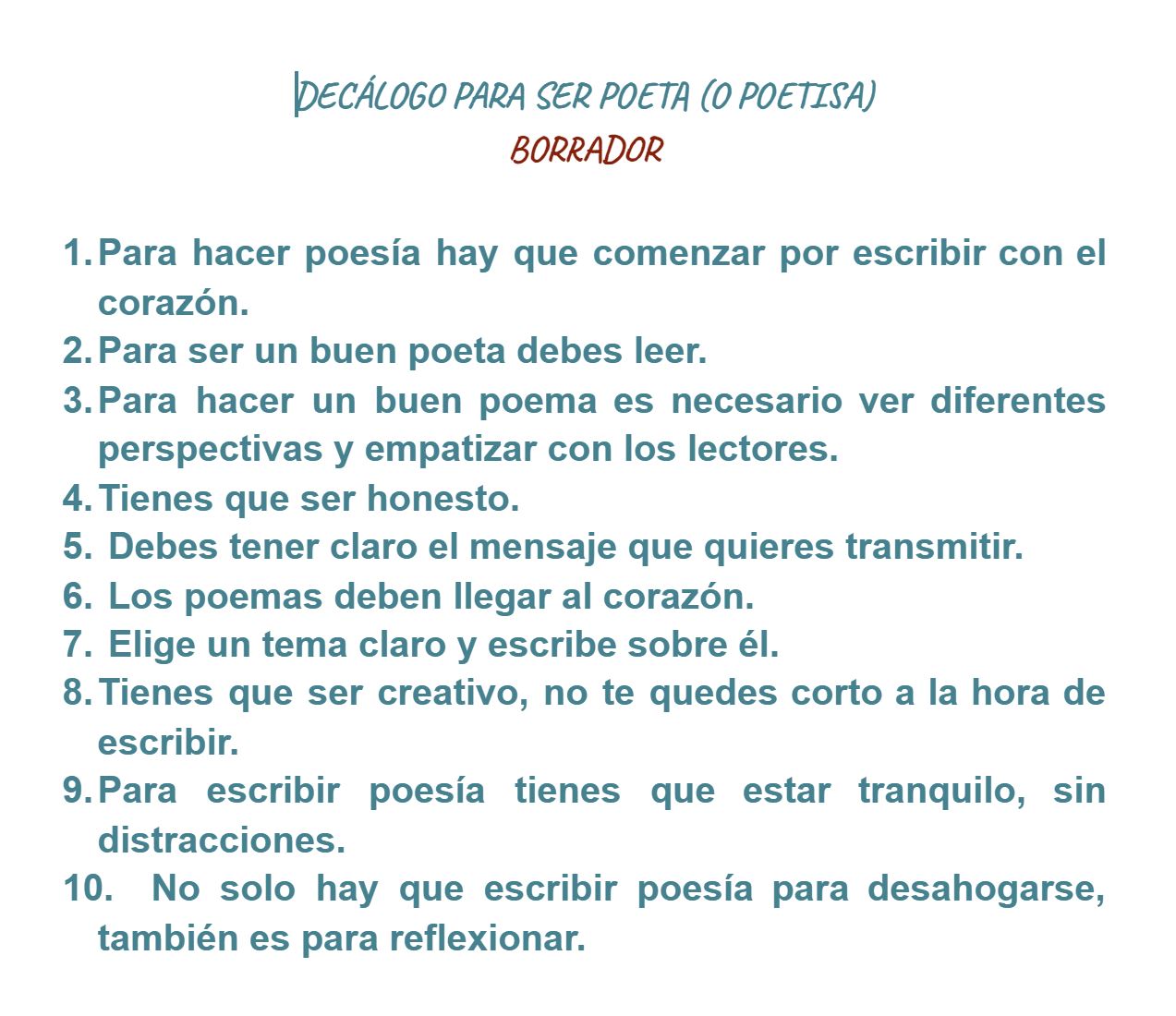 Decálogo Fernando