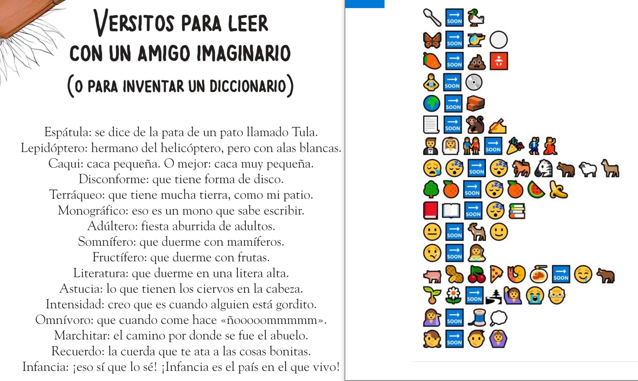 Versos para leer con un amigo imaginario María