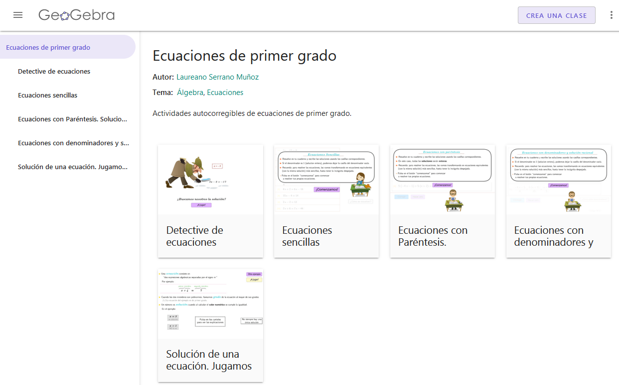Captura de GeoGebra Classroom