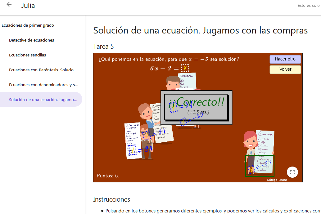 Captura de GeoGebra Classroom