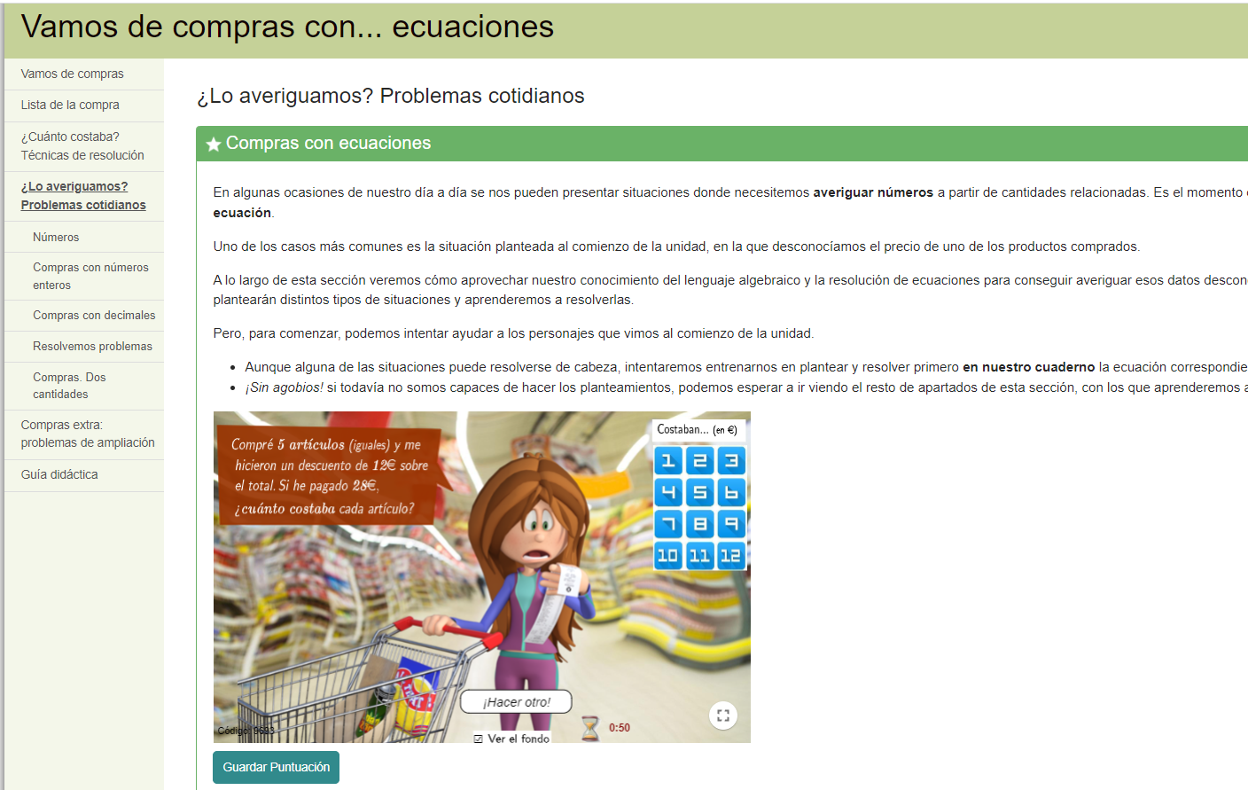 Ejemplo de actividad GeoGebra embebida en eXeLearning