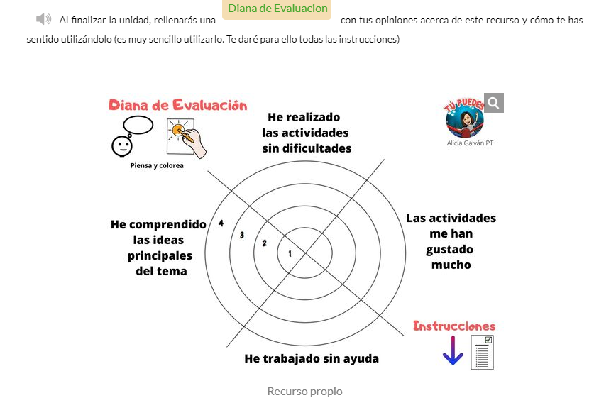 imagen diana de evaluación