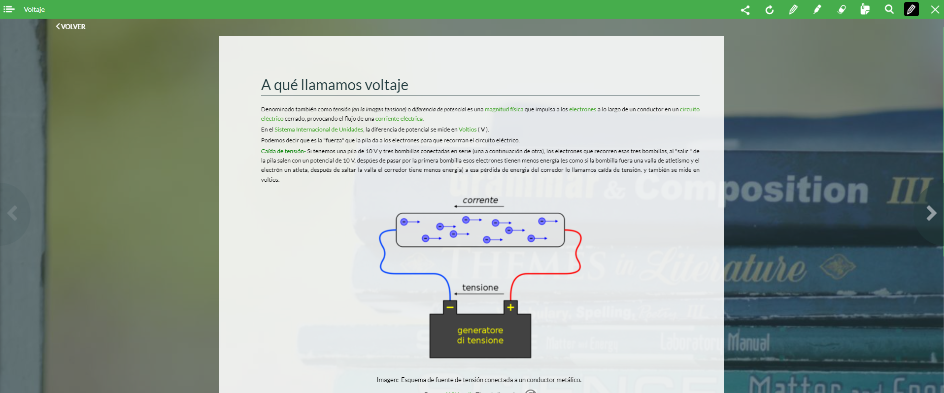 Imagen del apartado "A qué llamamos voltaje"