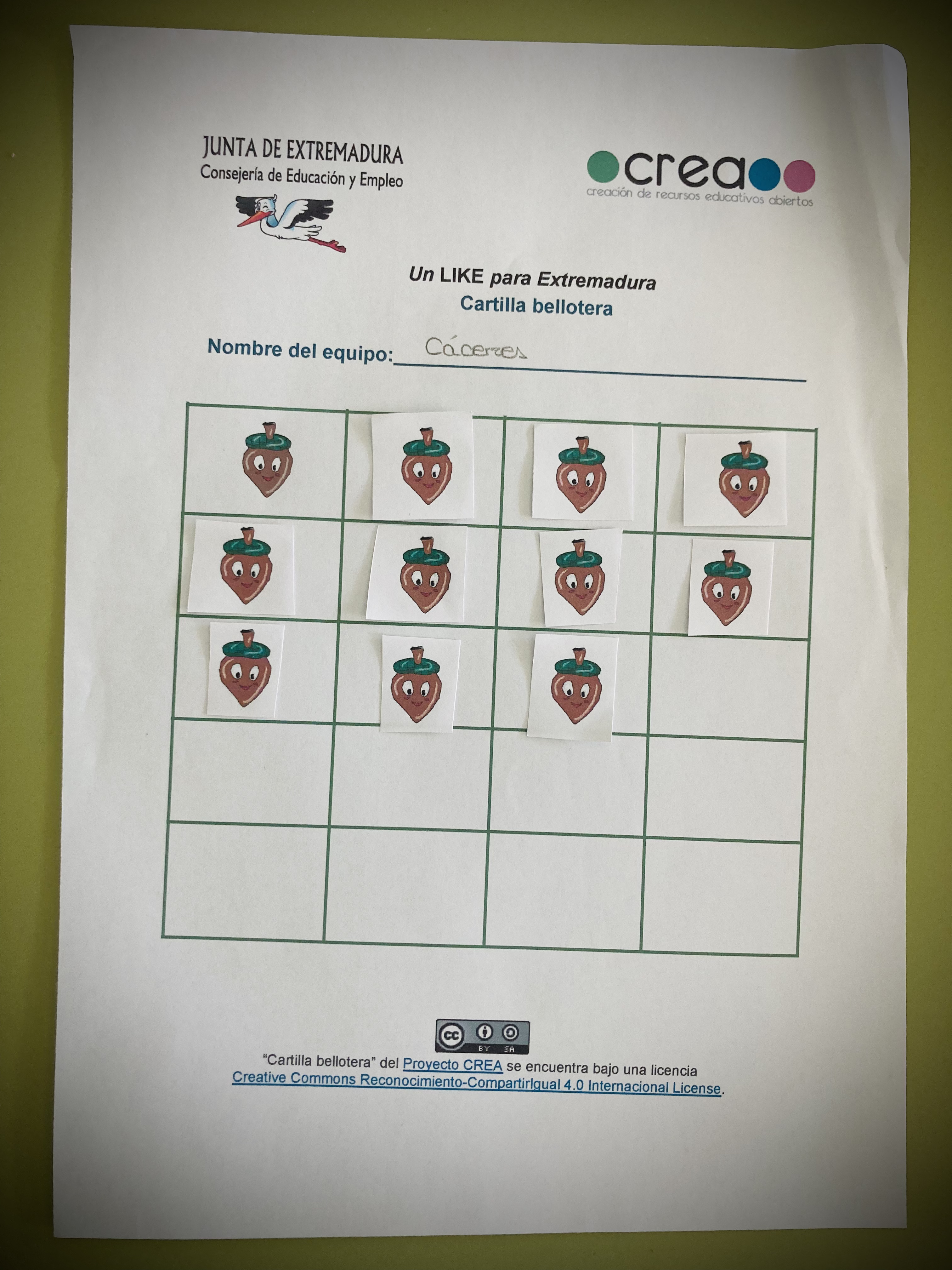 Imagen de la cartilla bellotera