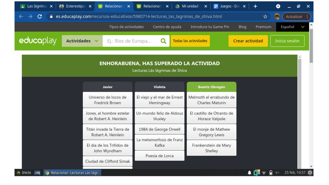 Imagen de un juego del recurso