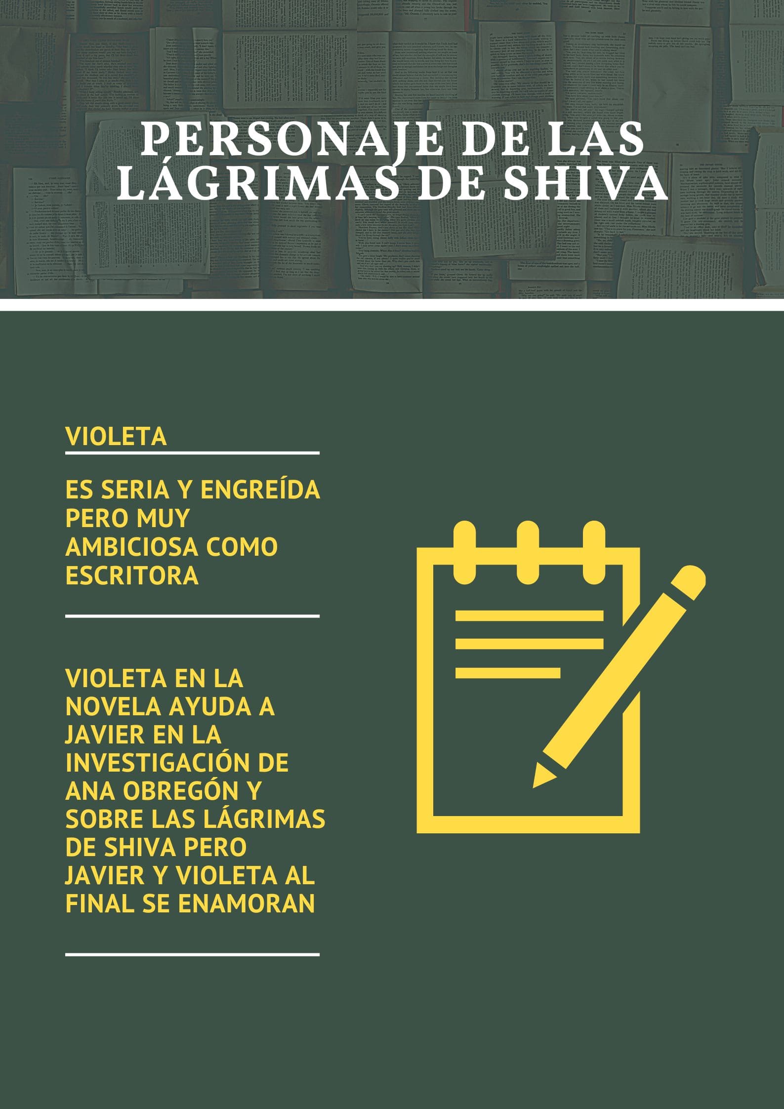 POSTER SOBRE LOS PERSONAJES DE LAS LÁGRIMAS DE SHIVA 