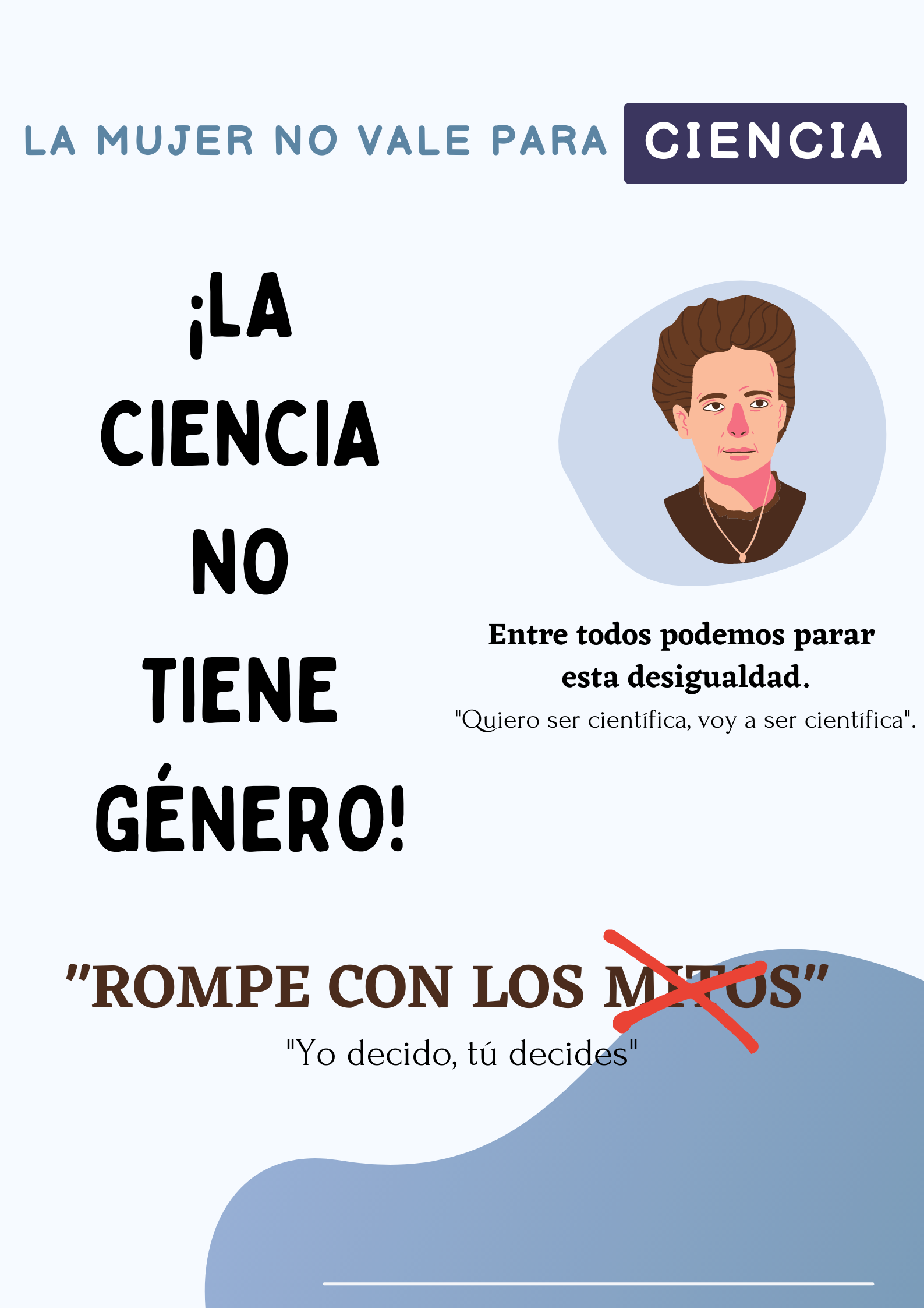 Cartel la ciencia no tiene género