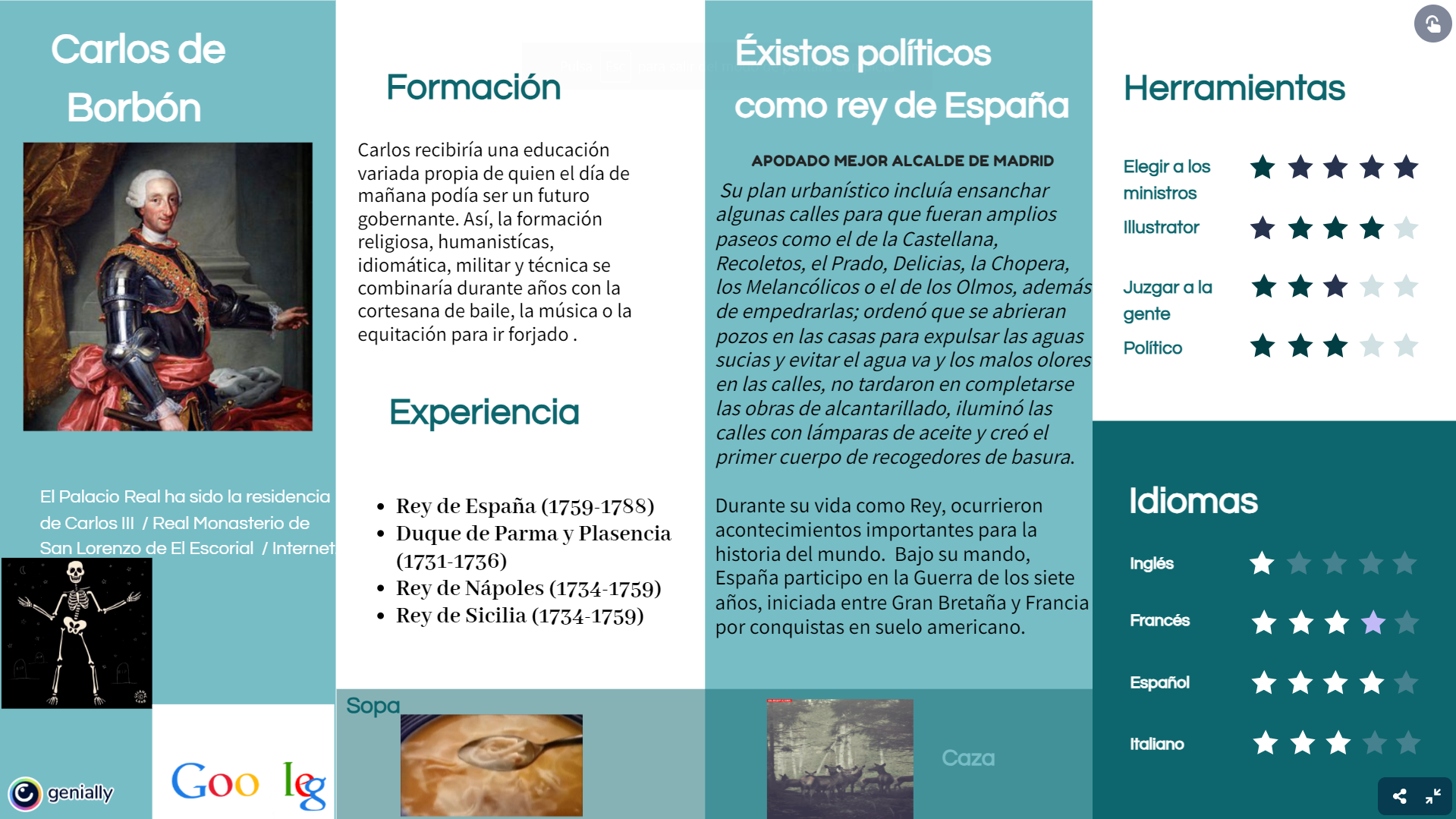 Currículum elaborado por el alumnado. Enlace al Genially