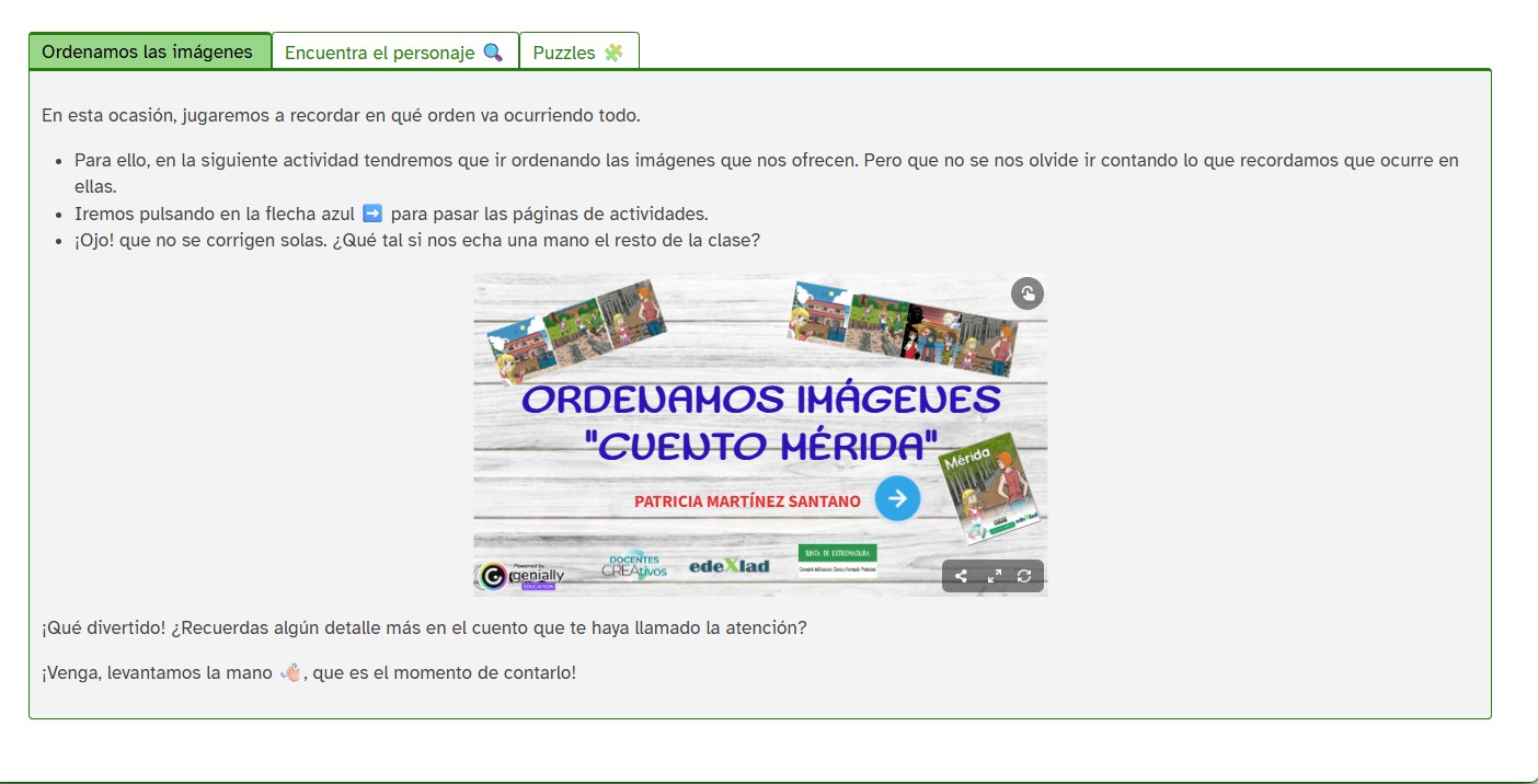 Captura del primer apartado del REA
