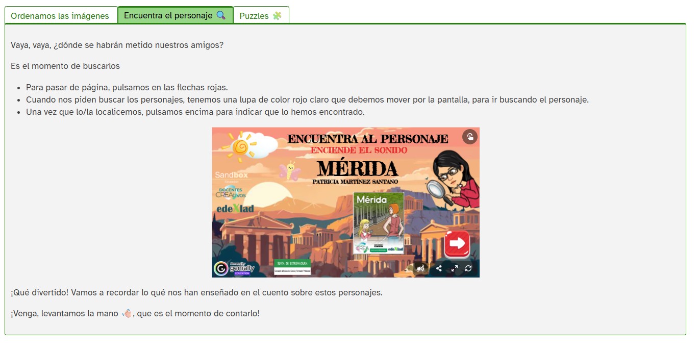 Captura del segundo apartado del REA