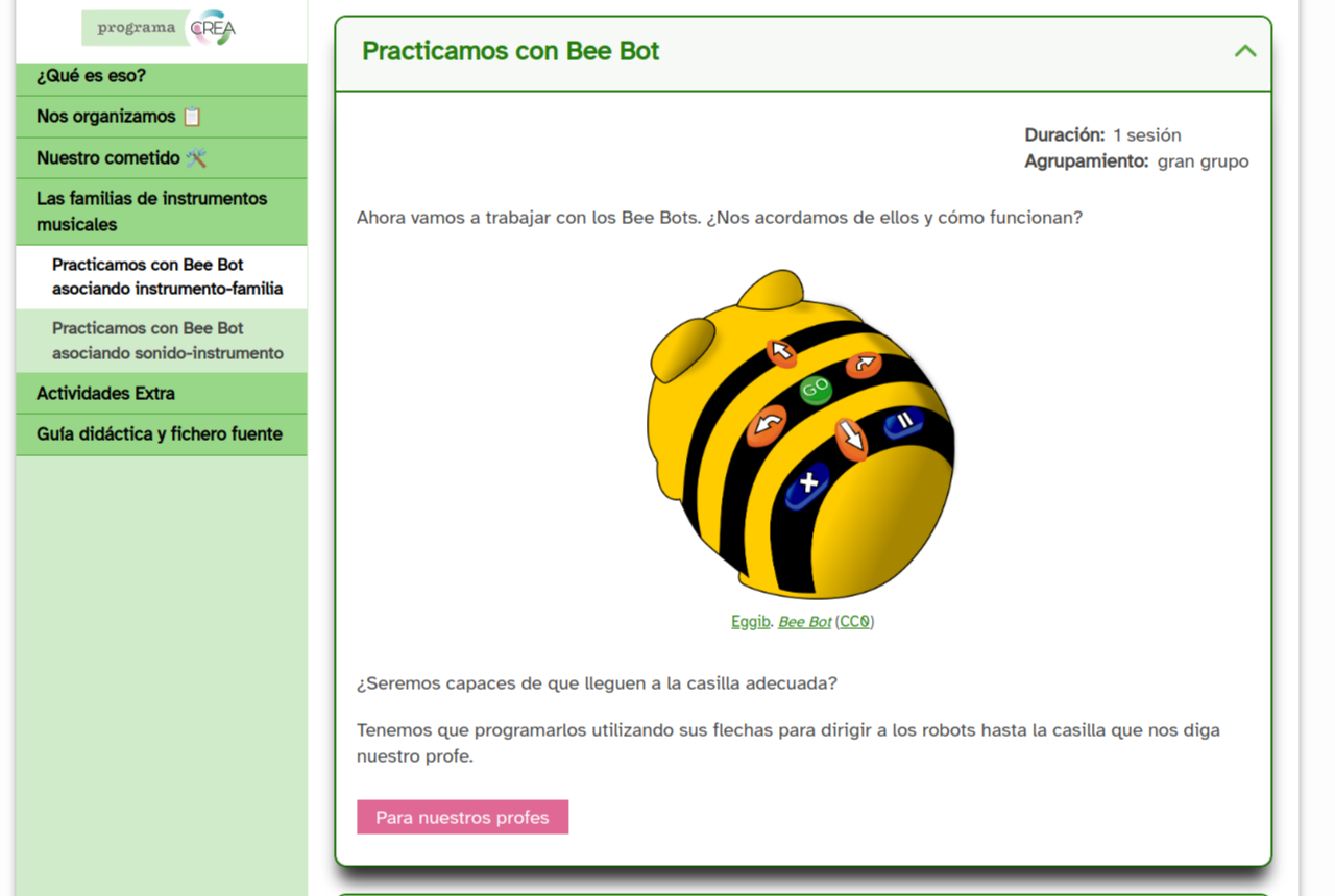 Tarea con bee bot