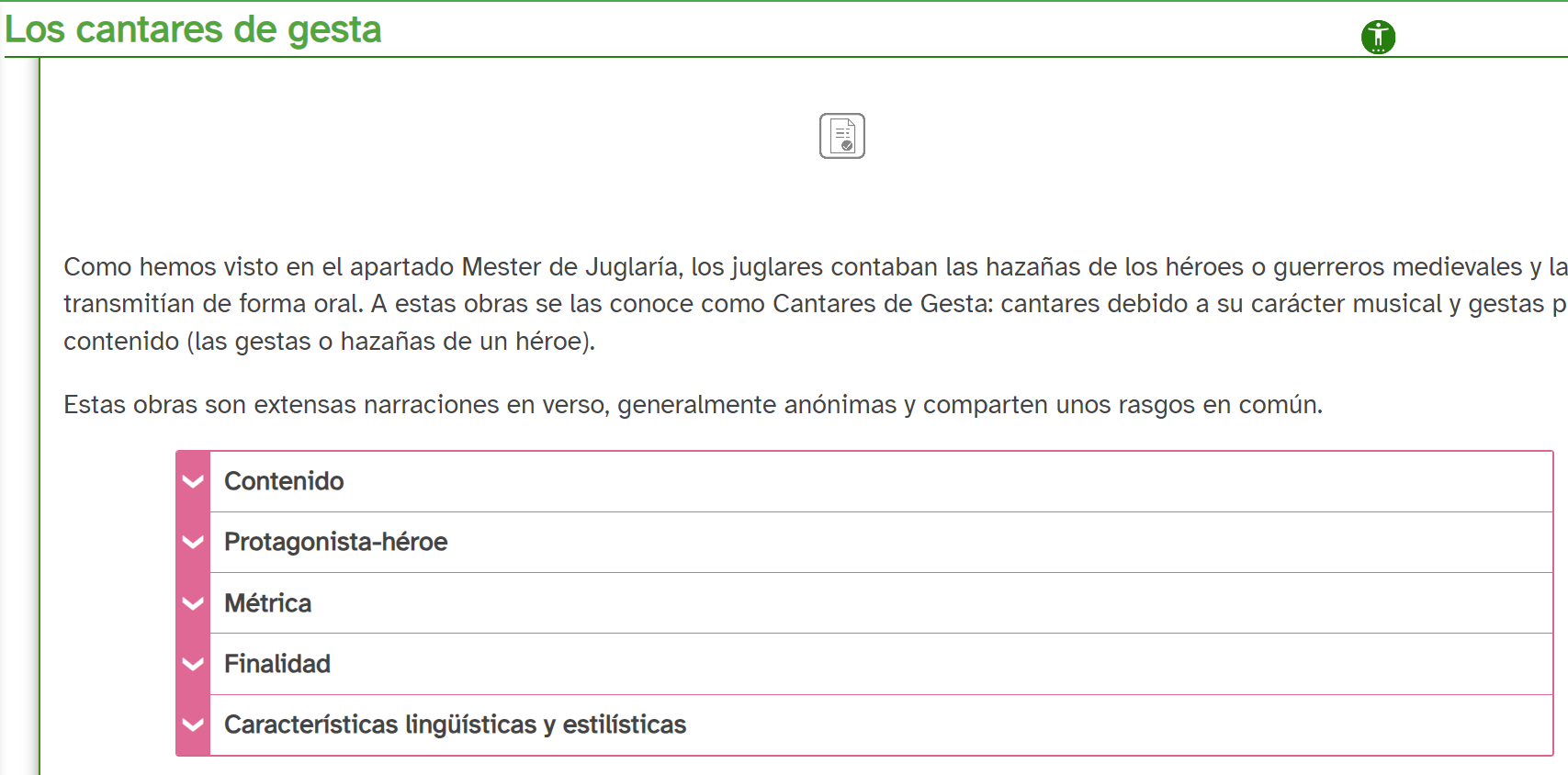 cantares gesta