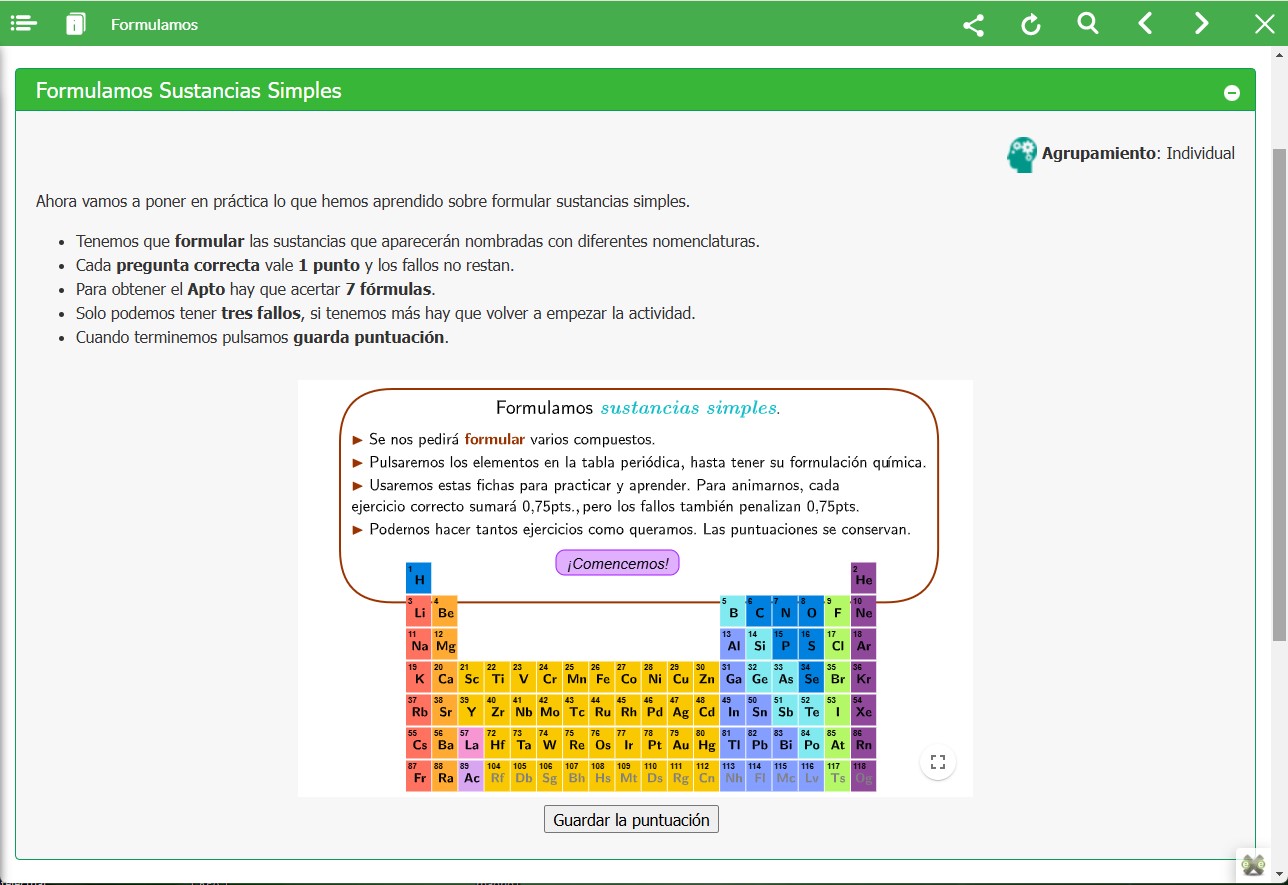 Formulación en el capítulo 1