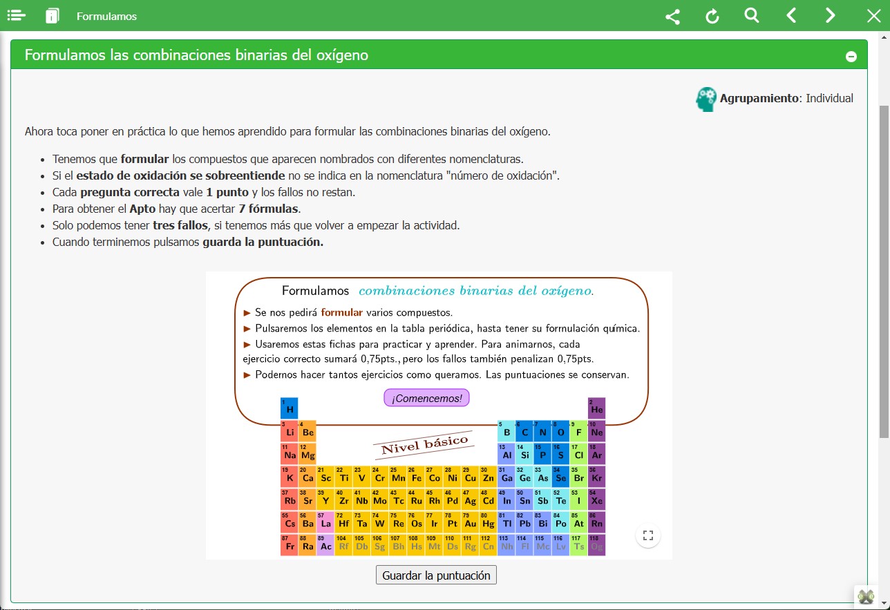 Formulación en el capítulo 3