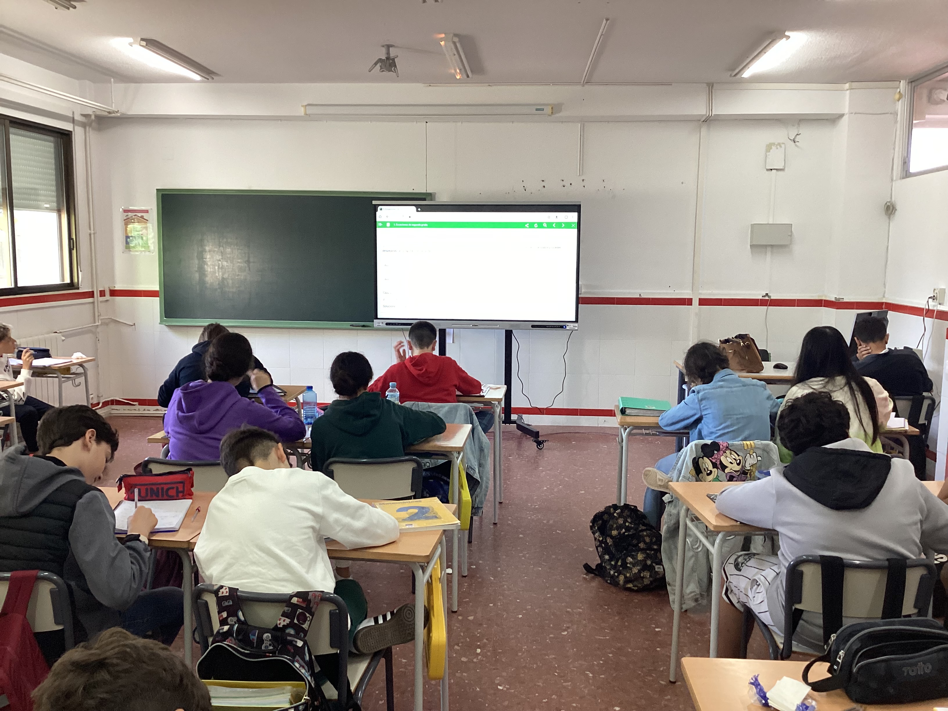 Alumnado en clase