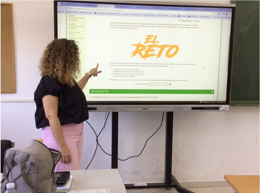Imagen del uso del REA en el aula