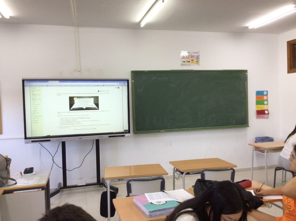 Imagen del uso del REA en el aula