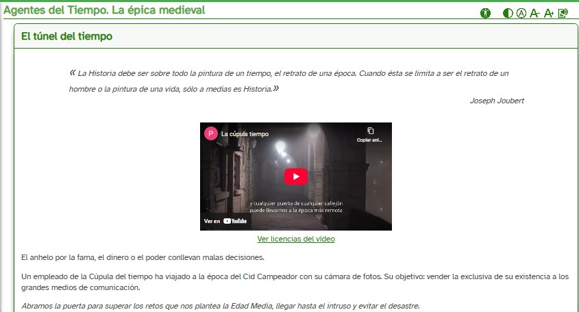 Imagen de introducción del REA Agentes del tiempo