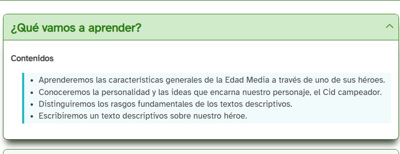 Contenidos del REA Un Héroe medieval