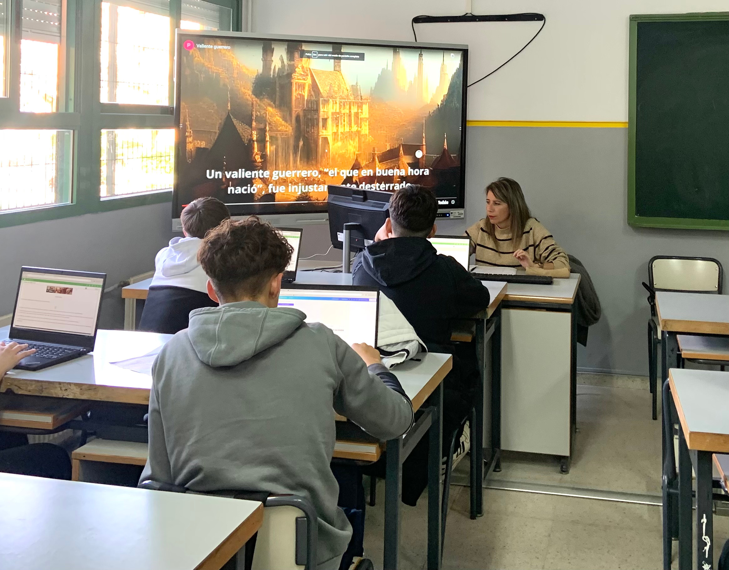 Presentación de los portales temporales en el aula
