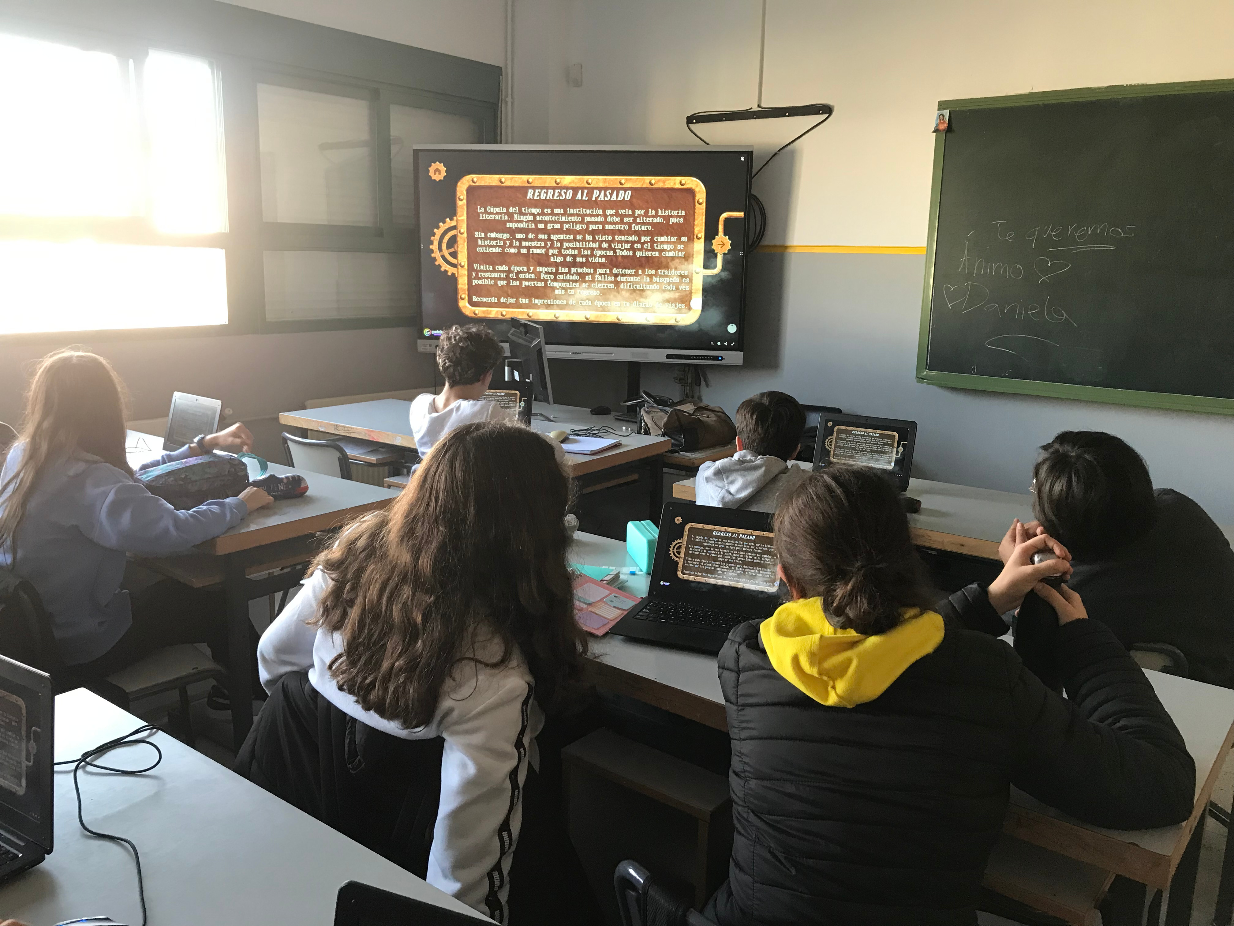 Presentación de los portales temporales en el aula