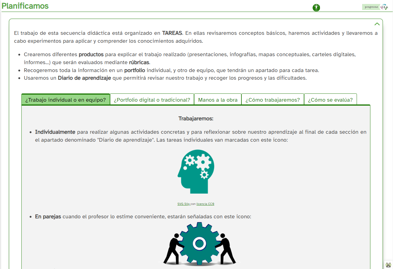 Apartado planificamos del REA
